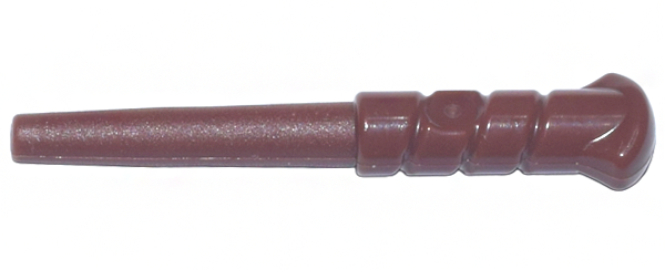Equipment Wand, Wide End, Spiral in Reddish Brown