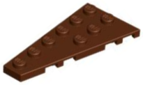 Wedge Plate 6 x 3 Left in Reddish Brown