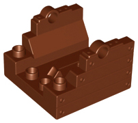 Duplo Cannon Base 4 x 4 in Reddish Brown