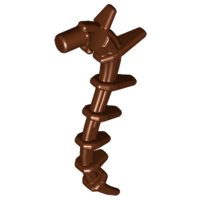 Plant / Creature Body Part, Vine / Tail / Tentacle / Bionicle Spine, Spiky in Reddish Brown