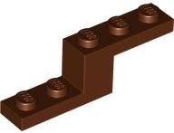 Bracket 5 x 1 x 1 1/3 in Reddish Brown