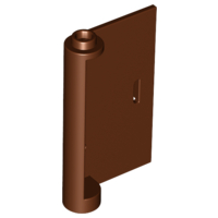 Door 1 x 3 x 4 Right - Open Between Top and Bottom Hinge in Reddish Brown