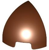 Brick Round Curved 1 x 1 x 1 Quarter Dome in Reddish Brown