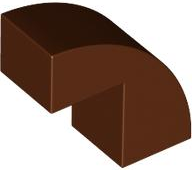 Brick Curved 1 x 2 x 1 2/3 with 1 Cutout in Reddish Brown