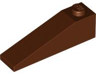 Brick Sloped 18° 4 x 1 in Reddish Brown