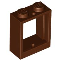 Window 1 x 2 x 2 Flat Front in Reddish Brown