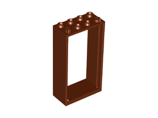 Door Frame 2 x 4 x 6 in Reddish Brown
