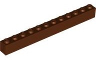 Brick 1 x 12 in Reddish Brown