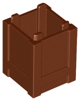 Container Box 2 x 2 x 2 - Top Opening in Reddish Brown