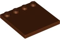Plate Special 4 x 4, Studs on One Edge Plain] in Reddish Brown