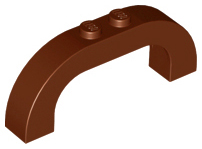 Brick Arch 1 x 6 x 2 Curved Top in Reddish Brown