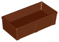 Duplo Container Box 2 x 4 (Horse Trough New Style) in Reddish Brown