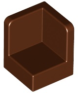 Panel 1 x 1 x 1 Corner in Reddish Brown
