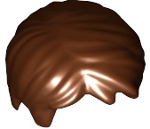 Hair Short, Tousled with Side Part in Reddish Brown