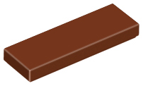 Tile 1 x 3 in Reddish Brown