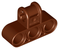 Technic Axle and Pin Connector Perpendicular Triple in Reddish Brown