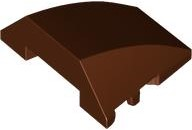 Brick Wedged, Curved 4 x 3 No Studs [Plain] in Reddish Brown