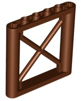 Support 1 x 6 x 5 Girder Rectangular in Reddish Brown