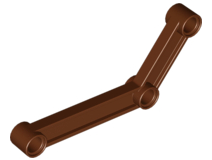 Technic Link 1 x 9 Bent (6 - 4) in Reddish Brown