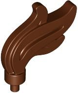 Flame / Headwear Accessory Plume / Feather, Triple Point in Reddish Brown