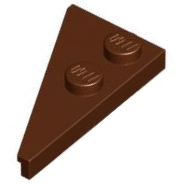 Wedge Plate 2 x 4 27° Right in Reddish Brown