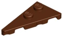 Wedge Plate 2 x 4 27° Left in Reddish Brown