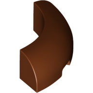 Brick Round Corner 3 x 3 x 1 No Studs in Reddish Brown