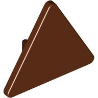 Road Sign Clip-on 2.2 x 2.667 Triangular with Open O Clip in Reddish Brown