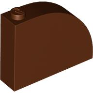 Brick Curved 1 x 4 x 2 2/3 in Reddish Brown