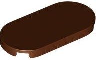 Tile Round 2 x 4 in Reddish Brown
