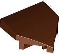 Brick Wedged, Curved 2 x 2 with Stud Notches in Reddish Brown