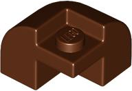 Brick Round, Curved 2 x 2 x 1 1/3, Corner in Reddish Brown