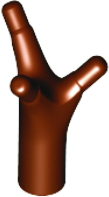 Bar 1L / Stem with 3 Sprouts/Prongs in Reddish Brown
