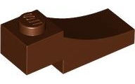 Brick Curved, 3 x 1 with 1/3 Inverted Cutout in Reddish Brown
