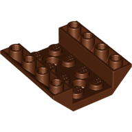 Brick Sloped Inverted 45° 4 x 4 Double with 4 x 2 Recessed, 2 Holes in Reddish Brown