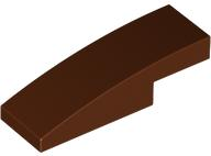 Brick Curved 3 x 1 x 2/3 in Reddish Brown