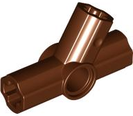 Technic Axle and Pin Connector Angled Triple - 60° in Reddish Brown
