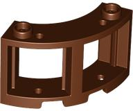 Window Round 3 x 3 x 2 in Reddish Brown