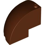 Brick Round Corner 5 x 5 x 3 1/3 Quarter Dome Top [Plain] in Reddish Brown