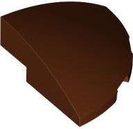 Brick Round Corner, Curved 3 x 3 x 1 Quarter Circle in Reddish Brown