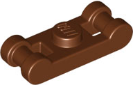 Plate Special 1 x 1 with Handle on 2 Ends in Reddish Brown