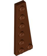 Wedge Plate 6 x 2 Right in Reddish Brown