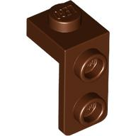 Bracket 1 x 1 - 1 x 2 in Reddish Brown
