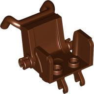 Equipment Medical Wheelchair with Pins for Wheels [Minifig] in Reddish Brown