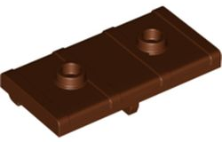 Treasure Chest Lid, Flat with 2 Studs in Reddish Brown