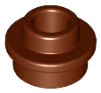 Plate Round 1 x 1 with Open Stud in Reddish Brown