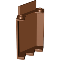 Panel 3 x 3 x 6 Corner Wall without Bottom Indentations in Reddish Brown
