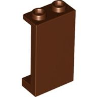 Panel 1 x 2 x 3 [Side Supports / Hollow Studs] in Reddish Brown