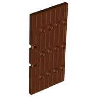 Door 1 x 5 x 8.5 Stockade in Reddish Brown