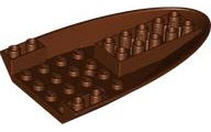 Aircraft Fuselage Curved Forward 6 x 10 Bottom in Reddish Brown